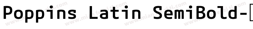 Poppins Latin SemiBold字体转换